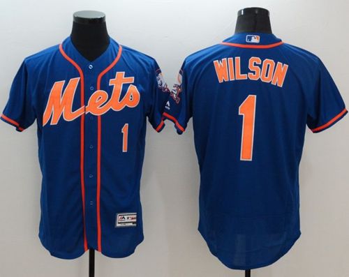 Mookie Wilson New York Mets blue Authentic jersey