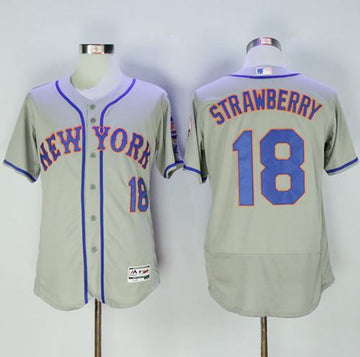 Darryl Strawberry New York Mets grey Authentic jersey