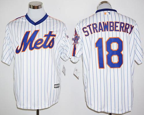 Darryl Strawberry New York Mets white Cooperstown jersey