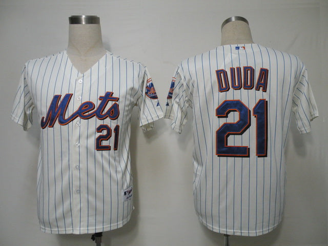 Lucas Duda New York Mets cream Alternate jersey