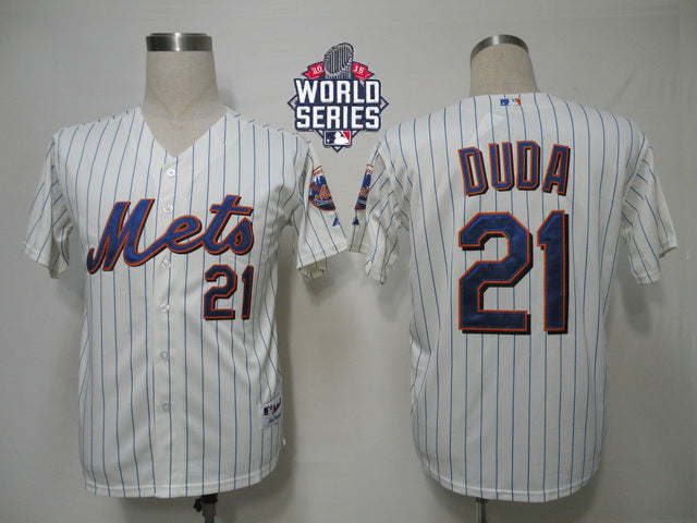 Lucas Duda New York Mets cream Alternate jersey