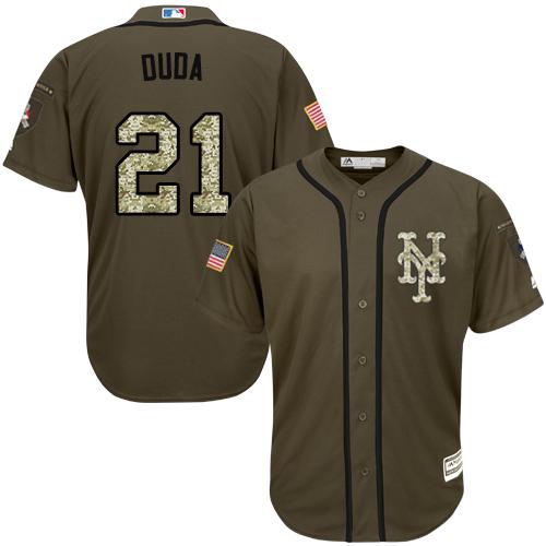 Lucas Duda New York Mets green Salute To Service jersey