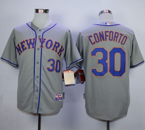 Michael Conforto New York Mets grey Road jersey