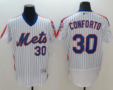 Michael Conforto New York Mets white Alternate jersey
