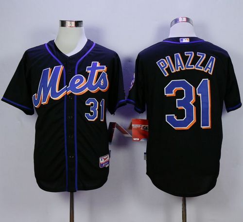 Mike Piazza New York Mets black jersey