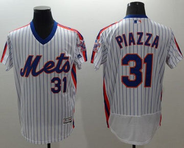 Mike Piazza New York Mets white Alternate jersey