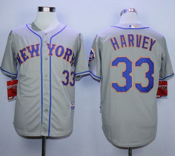 Matt Harvey New York Mets grey Road jersey