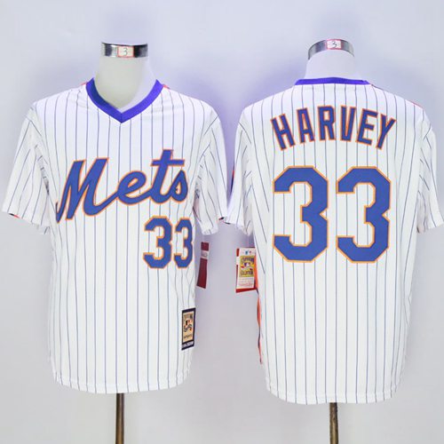 Matt Harvey New York Mets white Cooperstown jersey