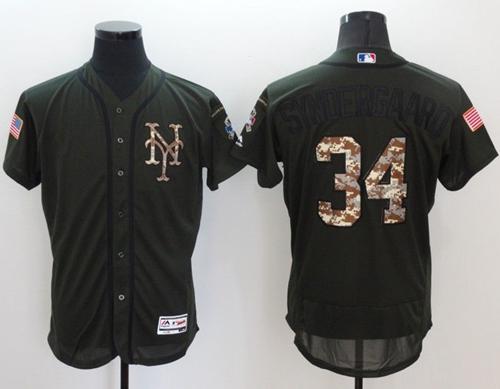 Noah Syndergaard New York Mets green Salute To Service jersey