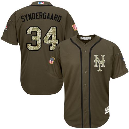Noah Syndergaard New York Mets green Salute To Service jersey
