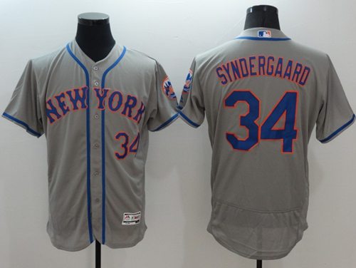 Noah Syndergaard New York Mets grey Authentic jersey