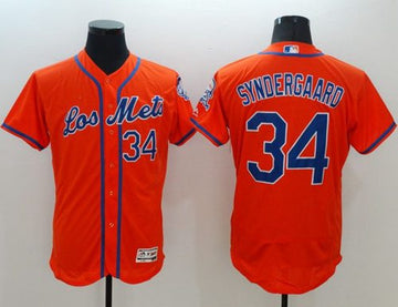 Noah Syndergaard New York Mets orange Authentic jersey