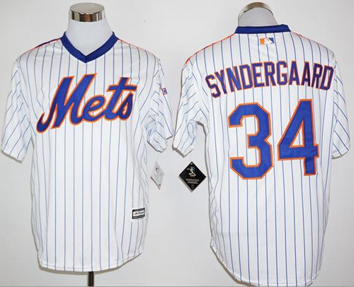 Noah Syndergaard New York Mets white Cooperstown jersey