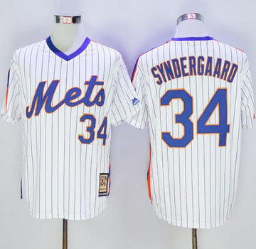 Noah Syndergaard New York Mets white Cooperstown jersey