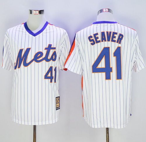 Tom Seaver New York Mets white Cooperstown jersey