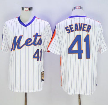 Tom Seaver New York Mets white Cooperstown jersey