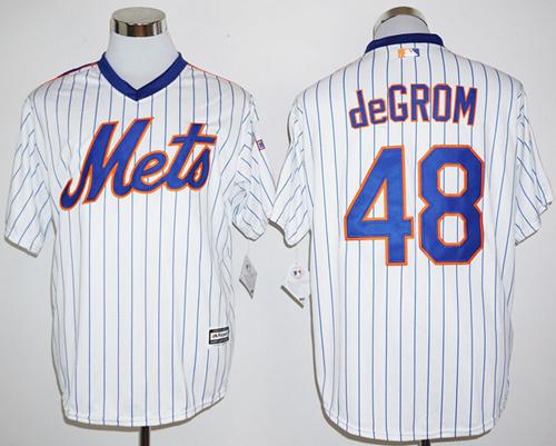 Jacob DeGrom New York Mets white Cooperstown jersey