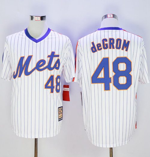 Jacob DeGrom New York Mets white Cooperstown jersey