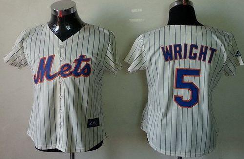 David Wright New York Mets cream Fashion jersey
