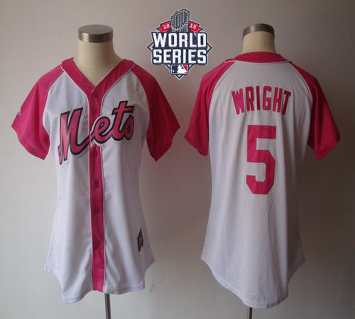 David Wright New York Mets white-pink Fashion jersey
