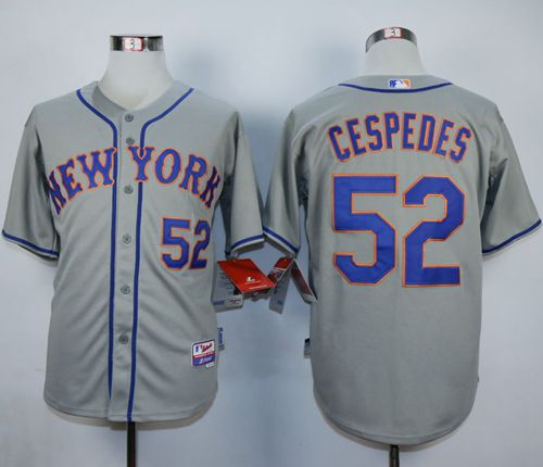 Yoenis Cespedes New York Mets grey Road jersey