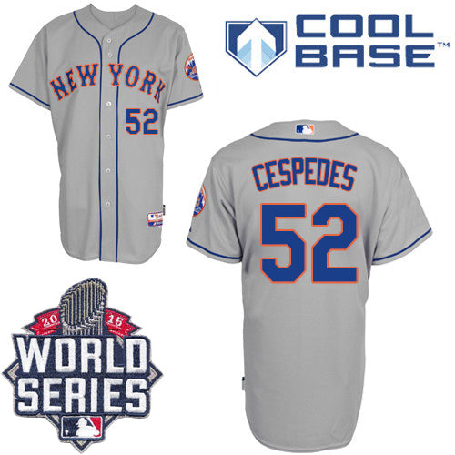Yoenis Cespedes New York Mets grey Road jersey