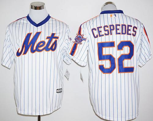 Yoenis Cespedes New York Mets white Cooperstown jersey