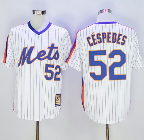 Yoenis Cespedes New York Mets white Cooperstown jersey