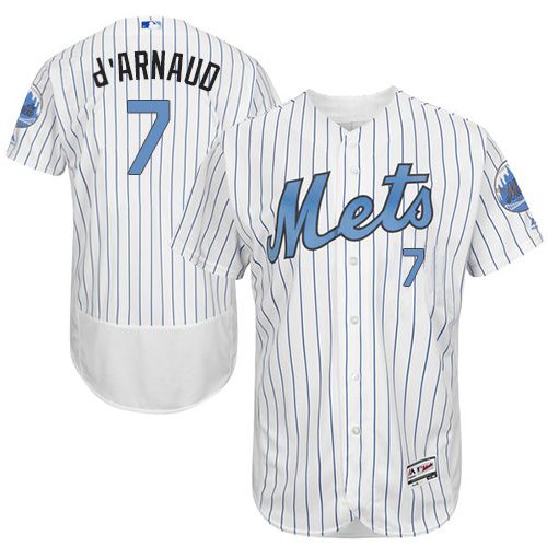 Travis New York Mets white Authentic jersey