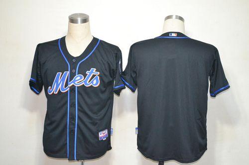 Custom New York Mets black Alternate jersey
