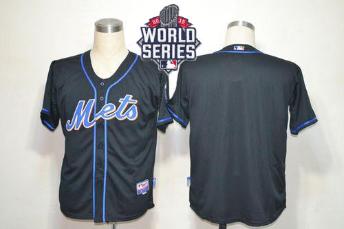 Custom New York Mets black Alternate jersey
