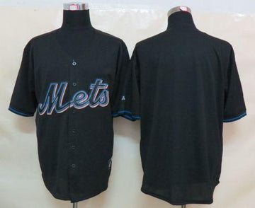 Custom New York Mets black Fashion jersey