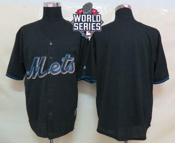 Custom New York Mets black Fashion jersey