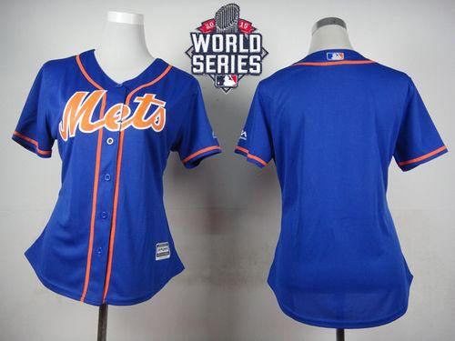 Custom New York Mets blue Alternate jersey