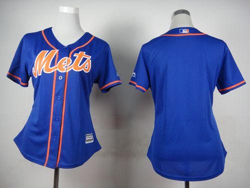 Custom New York Mets blue Alternate jersey
