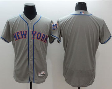 Custom New York Mets grey Authentic jersey