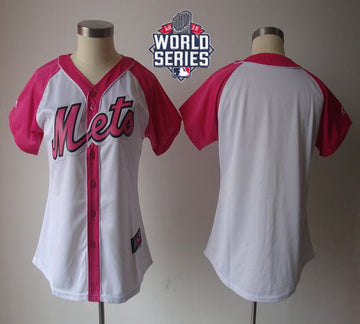Custom New York Mets white-pink Fashion jersey