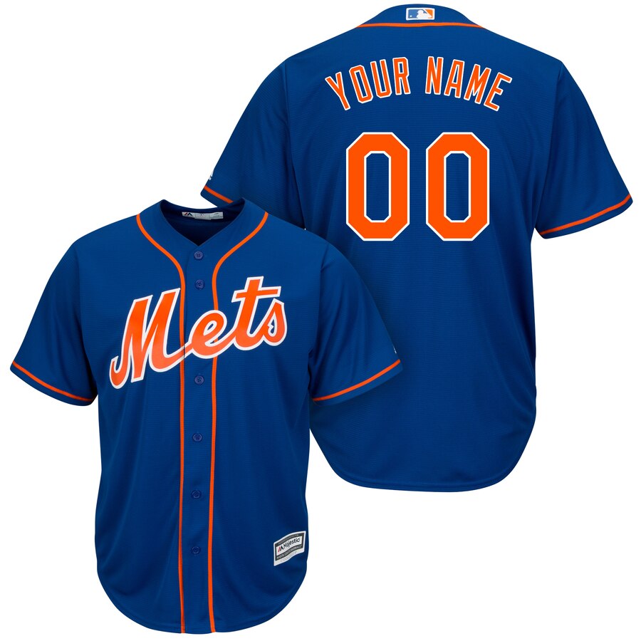 Custom New York Mets blue jersey