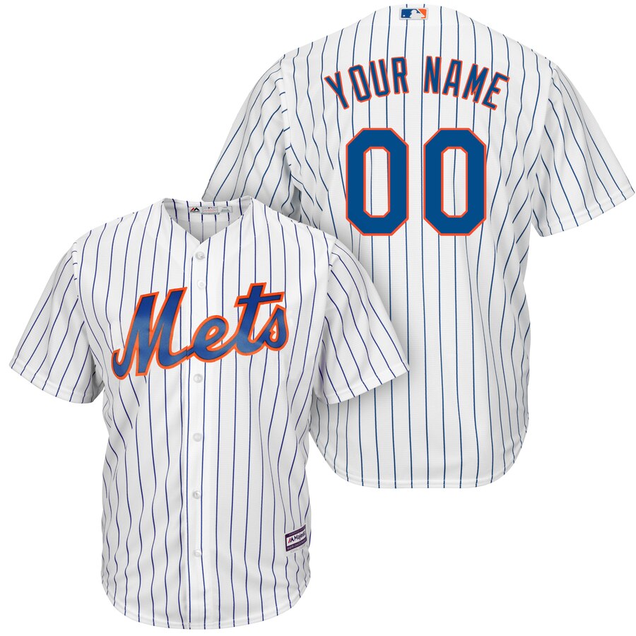 Custom New York Mets white jersey