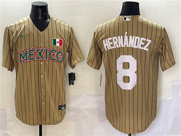 Enrique Hernandez Mexico Baseball tan Classic jersey