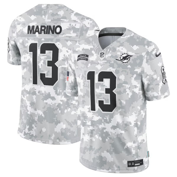 Dan Marino Arctic Miami Dolphins camo Salute To Service jersey