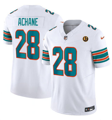 De'Von Achane Miami Dolphins white Alternate jersey