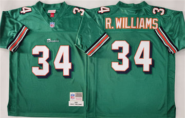Ricky Williams Miami Dolphins aqua Throwback jersey
