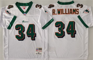 Ricky Williams Miami Dolphins white Throwback jersey