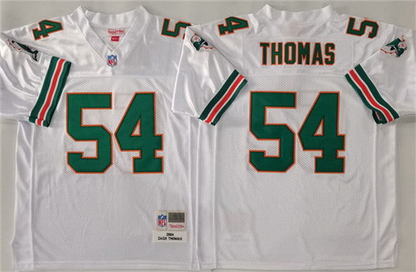 Zach Thomas Miami Dolphins white Throwback jersey