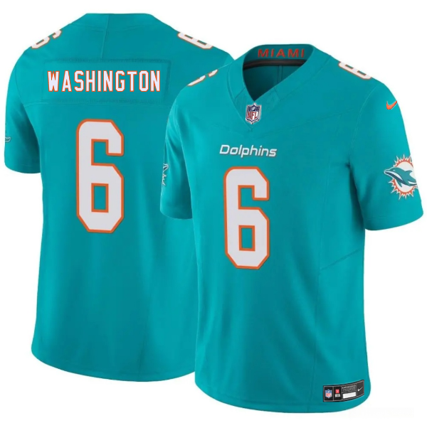 Malik Washington Miami Dolphins aqua FUSE jersey