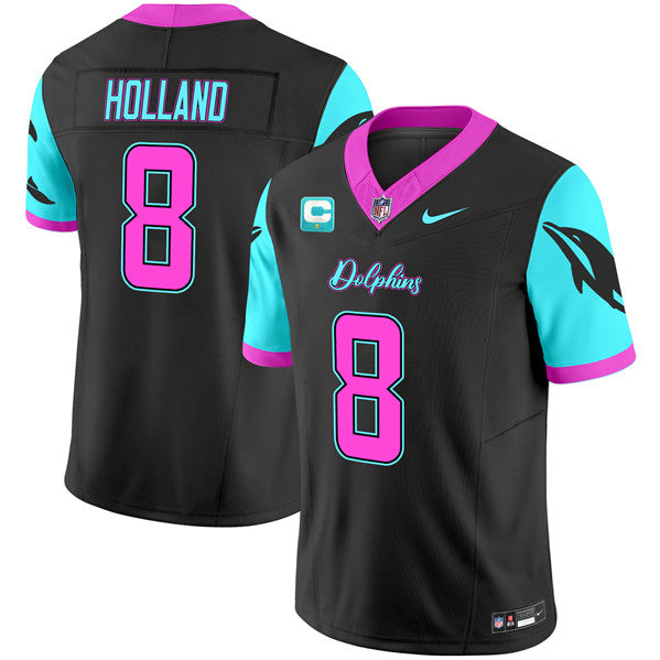 Jevon Holland Miami Dolphins black jersey