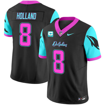 Jevon Holland Miami Dolphins black jersey