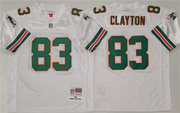 Mark Clayton Miami Dolphins white Throwback jersey
