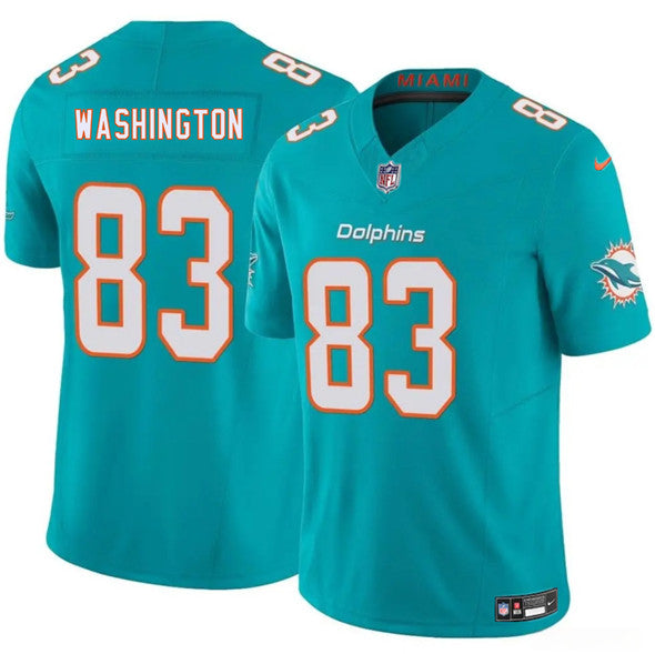 Tahj Washington Miami Dolphins aqua FUSE jersey